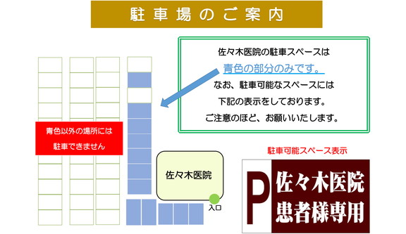 佐々木医院 駐車場案内